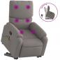 Preview: Massagesessel mit Aufstehhilfe Taupe Stoff