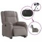 Preview: Relaxsessel mit Aufstehhilfe Elektrisch Taupe Stoff