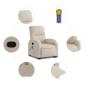 Preview: Massagesessel mit Aufstehhilfe Beige Mikrofasergewebe