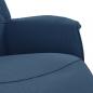 Preview: Relaxsessel mit Fußteil Blau Stoff