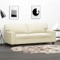 Preview: ARDEBO.de - 2-Sitzer-Sofa Creme 140 cm Kunstleder