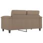 Preview: 2-Sitzer-Sofa Cappuccino-Braun 120 cm Kunstleder