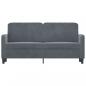 Preview: 2-Sitzer-Sofa Dunkelgrau 140 cm Samt