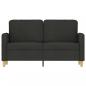 Preview: 2-Sitzer-Sofa Schwarz 120 cm Stoff
