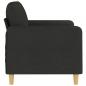 Preview: 2-Sitzer-Sofa Schwarz 120 cm Stoff