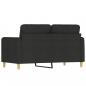 Preview: 2-Sitzer-Sofa Schwarz 120 cm Stoff