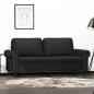Preview: ARDEBO.de - 2-Sitzer-Sofa Schwarz 140 cm Kunstleder