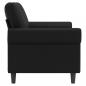 Preview: 2-Sitzer-Sofa Schwarz 140 cm Kunstleder