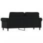 Preview: 2-Sitzer-Sofa Schwarz 140 cm Kunstleder