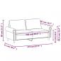 Preview: 2-Sitzer-Sofa Schwarz 140 cm Kunstleder
