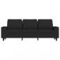 Preview: 3-Sitzer-Sofa Schwarz 180 cm Stoff