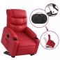 Preview: Relaxsessel mit Aufstehhilfe Rot Kunstleder