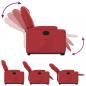 Preview: Relaxsessel mit Aufstehhilfe Rot Kunstleder