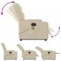 Preview: Elektrischer Massagesessel mit Aufstehhilfe Creme Stoff