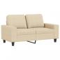 Preview: 2-Sitzer-Sofa Creme 120 cm Stoff