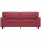 Preview: 2-Sitzer-Sofa Weinrot 140 cm Kunstleder