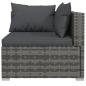 Preview: 10-tlg. Garten-Lounge-Set mit Kissen Poly Rattan Grau
