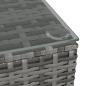 Preview: ARDEBO.de - 4-tlg. Garten-Lounge-Set mit Kissen Grau Poly Rattan