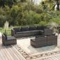 Preview: ARDEBO.de - 8-tlg. Garten-Lounge-Set mit Kissen Poly Rattan Grau