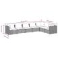 Preview: 7-tlg. Garten-Lounge-Set mit Kissen Poly Rattan Grau