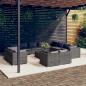 Preview: ARDEBO.de - 13-tlg. Garten-Lounge-Set mit Kissen Grau Poly Rattan