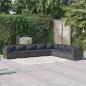 Preview: ARDEBO.de - 8-tlg. Garten-Lounge-Set mit Kissen Poly Rattan Grau