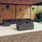 Preview: ARDEBO.de - 10-tlg. Garten-Lounge-Set mit Kissen Grau Poly Rattan