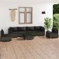 Preview: ARDEBO.de - 7-tlg. Garten-Lounge-Set mit Kissen Poly Rattan Grau