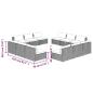 Preview: 12-tlg. Garten-Lounge-Set mit Kissen Poly Rattan Grau