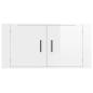 Preview: ARDEBO.de - TV-Wandschrank Hochglanz-Weiß 80x34,5x40 cm