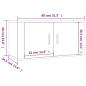 Preview: TV-Wandschrank Weiß 80x34,5x40 cm