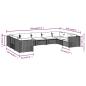 Preview: 9-tlg. Garten-Lounge-Set mit Kissen Poly Rattan Braun