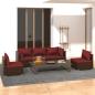 Preview: ARDEBO.de - 5-tlg. Garten-Lounge-Set mit Kissen Poly Rattan Braun