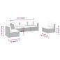 Preview: 5-tlg. Garten-Lounge-Set mit Kissen Poly Rattan Braun
