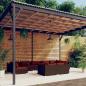 Preview: ARDEBO.de - 9-tlg. Garten-Lounge-Set mit Kissen Braun Poly Rattan