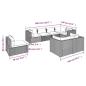 Preview: 8-tlg. Garten-Lounge-Set mit Kissen Poly Rattan Braun