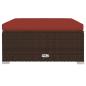 Preview: 13-tlg. Garten-Lounge-Set mit Kissen Braun Poly Rattan