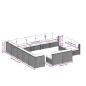 Preview: 13-tlg. Garten-Lounge-Set mit Kissen Braun Poly Rattan