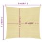 Preview: Sonnensegel 160 g/m² Beige 5x5 m HDPE