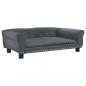 Preview: Hundebett Dunkelgrau 95x55x30 cm Samt