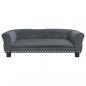 Preview: Hundebett Dunkelgrau 95x55x30 cm Samt