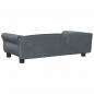 Preview: Hundebett Dunkelgrau 95x55x30 cm Samt