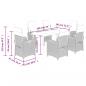 Preview: 7-tlg. Garten-Essgruppe mit Kissen Braun Poly Rattan