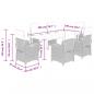 Preview: 7-tlg. Garten-Essgruppe mit Kissen Schwarz Poly Rattan