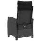Preview: Gartensessel mit Kissen 2 Stk. Verstellbar Schwarz Poly Rattan
