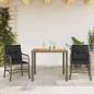 Preview: ARDEBO.de - 3-tlg. Bistro-Set mit Kissen Grau Poly Rattan