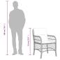 Preview: 3-tlg. Bistro-Set mit Kissen Hellgrau Poly Rattan