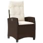 Preview: 5-tlg. Garten-Essgruppe mit Kissen Braun Poly Rattan