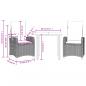 Preview: 3-tlg. Garten-Essgruppe mit Kissen Braun Poly Rattan