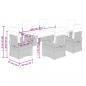 Preview: 7-tlg. Garten-Essgruppe mit Kissen Braun Poly Rattan